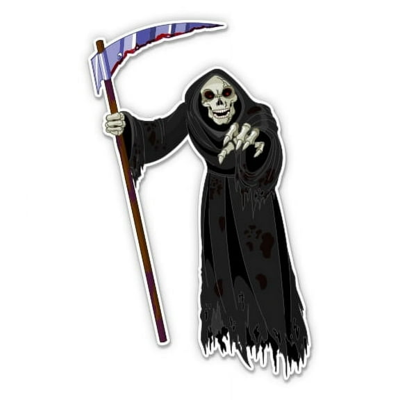 Death Reaper - 3" Vinyl Sticker - For Car Laptop Water Bottle Phone - Waterproof Decal