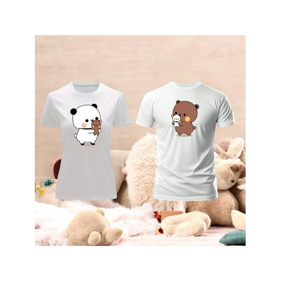 Playera En Dudo De Bubu y Dudu Con Ositos De Peluche Color Blanco Talla Chica Marca Emil SaEs