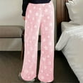 thumbnail image 4 of Womens Plush Pajama Pants Soft Fuzzy Pajama Bottoms for Women Star Print Cozy Pj Fleece Lounge Pants Sleepwear, 4 of 6