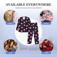 thumbnail image 7 of KLL Cartoon Donut Planets Sleepwear Mens Flannel Pajamas,Long Cotton Pj Set, 7 of 7