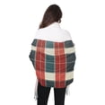 thumbnail image 4 of FORMRS Womens Scarf Winter Soft Long Big Warm Shawls Wrap Tassel Scarves, Vibrant Red Tartan Pattern, 4 of 9