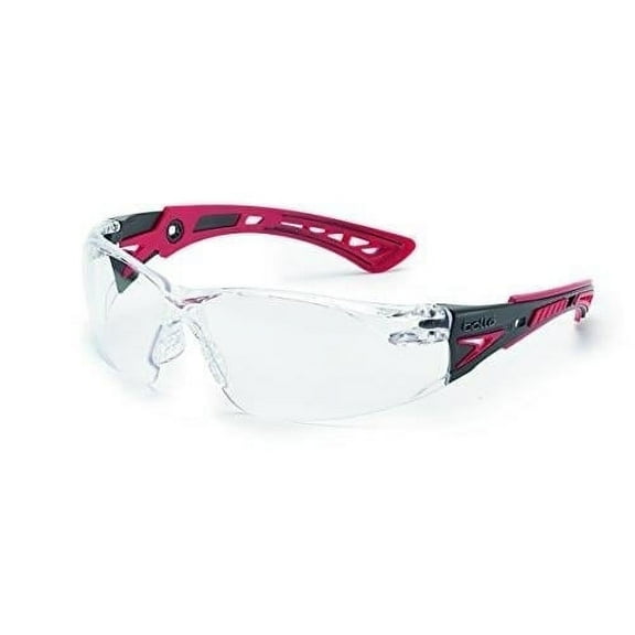 Bolle Safety RUSH  41080 Clear PC ASAF Platinum Black Red Sport Goggles