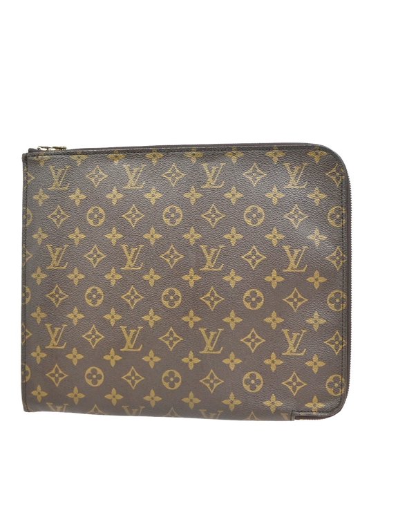 Pre-Owned Louis Vuitton Poche Documents Monogram Canvas Brown Canvas Briefcase Bag