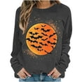thumbnail image 4 of Craaazy Halloween Sweatshirt for Women Crewneck Pullover Tops Long Sleeve Cute Ghost Graphic T-Shirt Halloween Pumpkin Shirts Gifts For Women, 4 of 6