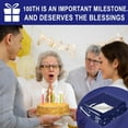 thumbnail image 6 of 100th Birthday Gifts for Women, 100th Birthday Decorations Blanket 60‘‘x50‘‘, Best Gifts for 100 Year Old Woman, Happy 1924 Birthday Gifts for Mom/Wife/Grandma/Friends, Turning 100 Gift Blanket, 6 of 6