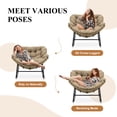 thumbnail image 4 of RADIATA Oversized Papasan Rocking Chairs with Ottomans, Set of 2, 5.1" Cushions and 450 lb Heavy-Duty Rattan Patio Lounge Rocker Set for Porch, Garden, Bedroom, Brown, 4 of 12