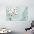 thumbnail image 1 of Flower Tapestry, Romantic Rose Sign of Eternal Love with Pearls The Purity Icon Print, Wall Hanging for Bedroom Living Room Dorm Decor, 60W X 40L Inches, Baby Blue White and Pink, by Ambesonne, 1 of 2