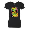 thumbnail image 2 of Wild Bobby, Colorful Woman Marilyn Monroe Pop Culture Womens Slim Fit Junior Tee, Black, Small, 2 of 3