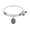 White, variant on Smooth Finish Brass Celtic Square Knot Bangle Bracelet, 7.25