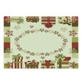 thumbnail image 1 of New Year Cutting Board, Star Shaped Snowflakes with Ornamental Boxes Abstract Christmas, Decorative Tempered Glass Cutting and Serving Board, Large Size, Green Brown Pale Green, by Ambesonne, 1 of 1