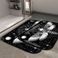thumbnail image 2 of 1pc Skull Moth with Astrological Absorbent Non-Slip Bathroom Thickened Flannel Rug Decor,Soft,Quick Drying,Suitable For Indoor/outdoor Use,Bathrooms,Bedrooms,Kitchens,Terrace,Laundry Rooms,16"x24", 2 of 9