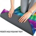 thumbnail image 3 of Colorful Tie Dye Circular Pattern Hot Yoga Mat Towel Non Slip for Hot Yoga - Quick-Drying Yoga Mat Cover with 4 Corner Pockets with Travel Bag - Hot Yoga Towel Non Slip 70"x26", 3 of 6