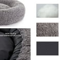 thumbnail image 7 of WATANIYA Calming Donut Dog Bed 30", Anti-Anxiety Cozy Soft Plush Faux Fur Round Pet Bed, Grey, 7 of 7