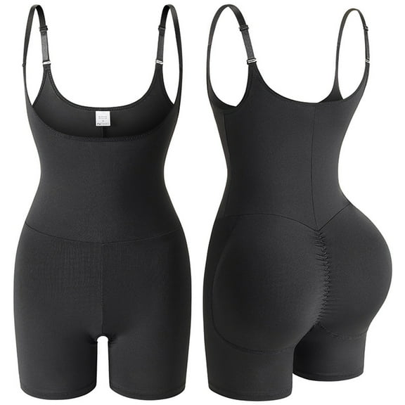 Viluyesy Womens Open Bust Shapewear, Tight Fit Tummy Control Seamless Butt Lifter High Compression Sculpting Bodysuit Black M