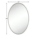 thumbnail image 3 of TEHOME Javell Oval Oil Rubbed Bronze Bathroom Mirror 24" x 36" Metal Framed Vanity, 3 of 5