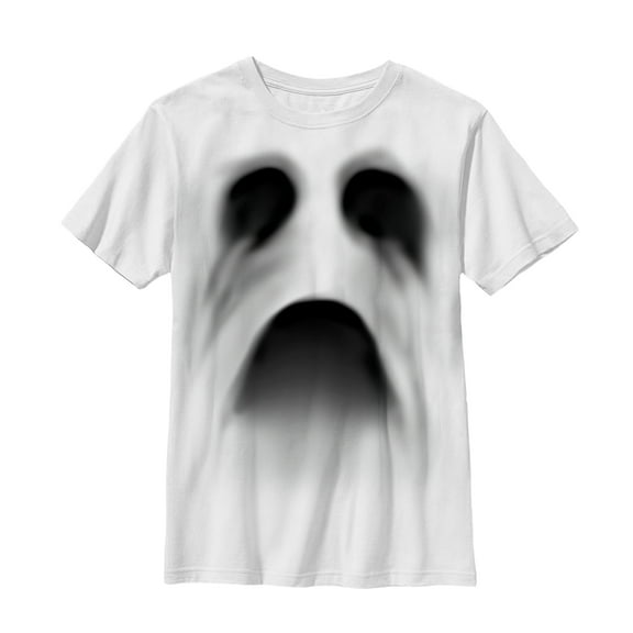 Boy's Lost Gods Halloween Creepy Ghost Face  Graphic Tee White X Small