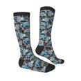 thumbnail image 3 of Haiem Blue Excavator Socks, Funny Novelty Crazy Design Cotton Socks Sports Socks Knee High Socks For Men, Women,1Pairs - Gift For Working Friends, 3 of 8