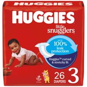 حفاضات الأطفال Huggies Little Snugglers، مقاس 3 (16-28 رطلاً)، 76 قطعة (اختر للمزيد)