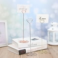 thumbnail image 6 of 1pc Romantic Fashion Paper Clamp Wedding Supplies Desktop Decoration Place Card Clamps Stand Table Numbers Holder Photos Clips SILVER 2, 6 of 8