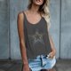 thumbnail image 2 of Top de chaleco con estampado de lentejuelas coloridas y cuello redondo de Color sólido informal a la moda para mujer Fridja  qr416, 2 of 4