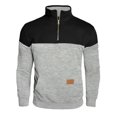 thumbnail image 5 of Curuila Mens Sweatshirt Half Zip Long Sleeve Color Block Stand Collar Pullover Sweatshirts Everyday Wear Comfort Pullover Tops Size L, 5 of 8