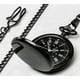 thumbnail image 1 of Reloj de bolsillo para hombre y mujer, de cuarzo, con esfera digital y superficie lisa, regalo de Navidad, color negro, reloj de bolsillo retro de cuarzo de dos caras, con tapa, 1 of 5