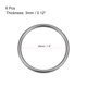 thumbnail image 2 of Uxcell 1.57'' O Rings Buckle para bolsas de hardware, cinturones, accesorios de bricolaje de aleación de zinc negro 6 piezas, 2 of 3