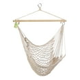 thumbnail image 4 of Zingz & Thingz Cotton Hammock Chair with Wooden Bar - 46" - Beige, 4 of 4