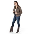 thumbnail image 2 of Chamarra estilo biker Roman Fashion /Juvenil, 7409 (Cafe) cafe G, 2 of 6