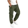 thumbnail image 2 of Falkdiz Sport Pants for Boys Cargo Joggers Pockets Drawstring Winter Pantalones Trendy Relaxed fit Boys Trousers Elastic Waist, Army Green, Size: 9-10 Years, 2 of 8