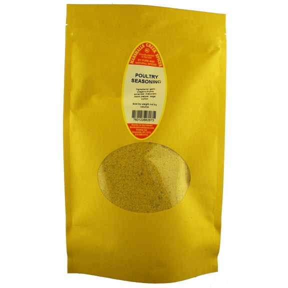 Marshalls Creek Spices POULTRY SEASONING NO SALT 11 oz. Kraft Stand Up Pouch ECO Friendly Recyclable Mailer