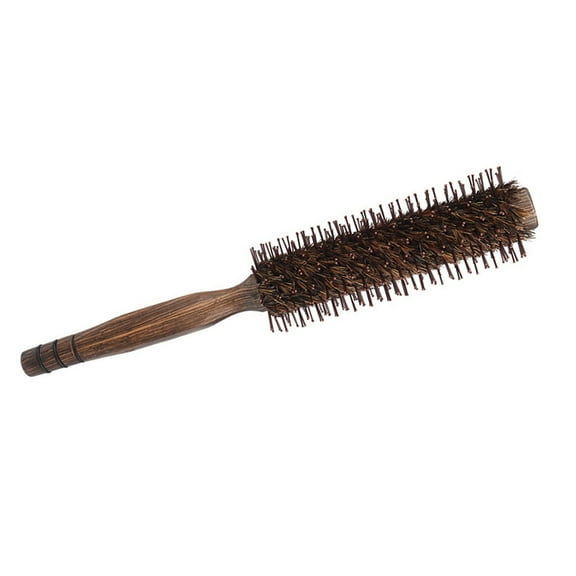 Small Round Hairbrush with Boar and Nylon Bristles Perfect for Blow Drying and Styling Short Thin Fine Hair