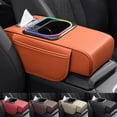 LOOYE Universal Center Console With Wireless Charging, Cup Holders & USB Port – Black, SN-07