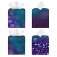 thumbnail image 5 of Rocae Purple and Green Glitter for High-grade Leather Tissue Box, Exquisite Fashionable Design, Office Tissue Box, Waterproof Family Tissue Box, 5 of 8