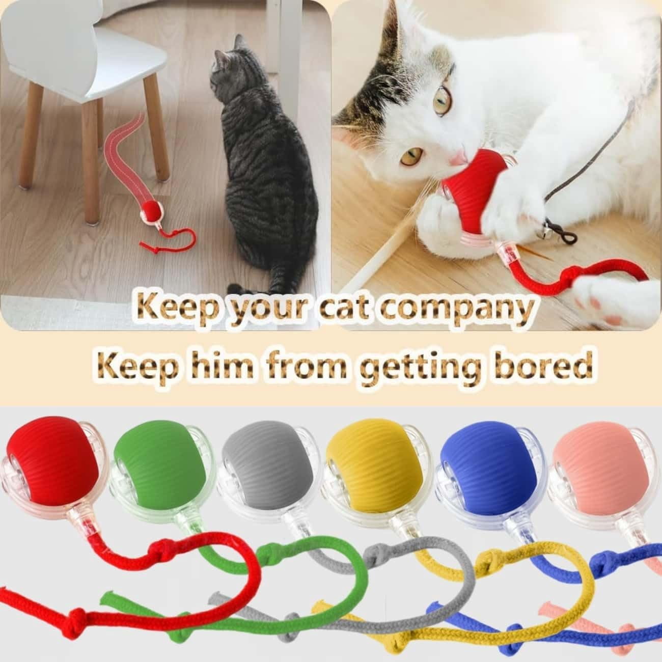 Interactive Cat Toys for Indoor Cats, Agility Move Cat Balls,Motion Activated Cat Balls, Cat Toys for Bored Indoor Cats