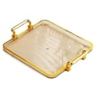 thumbnail image 2 of Rongfmy Coffee Table Decor Tray with Handles Tea Fruit Storage Tray for Coffee Table Amber, 2 of 9