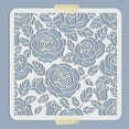 thumbnail image 2 of Rose Flower Stencils Rose Stencils Rose Background Template 11.8"x 11.8" Rose Floral Stencils PET Reusable Craft Painting on Wood Canvas Wall Furniture Home Decor, 2 of 7