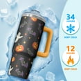thumbnail image 4 of Halloween Scary Night 30 Oz Tumbler with Handle and Straw, Gothic Spooky Stainless Steel Cup, Holiday Gift, 4 of 5