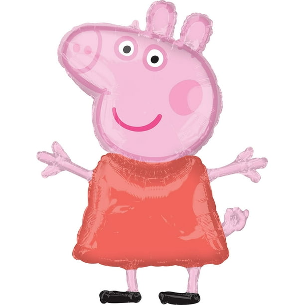 Globo de aluminio con forma de anagrama Peppa Pig 25, multicolor