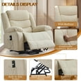 thumbnail image 5 of Korser Power Lift Recliner Chair for Elderly with Massage and Heat Oversized for Living Room,Beige, 5 of 6