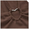 thumbnail image 4 of Women Summer Tops Women's Slim Fit Short Sleeveless Vest With Top Casual Tops for Women plus Size Sliders for Girls Cheer Workout Shirts Camisole Loose Fitting Rayon Compression Top with Coffee XL, 4 of 5
