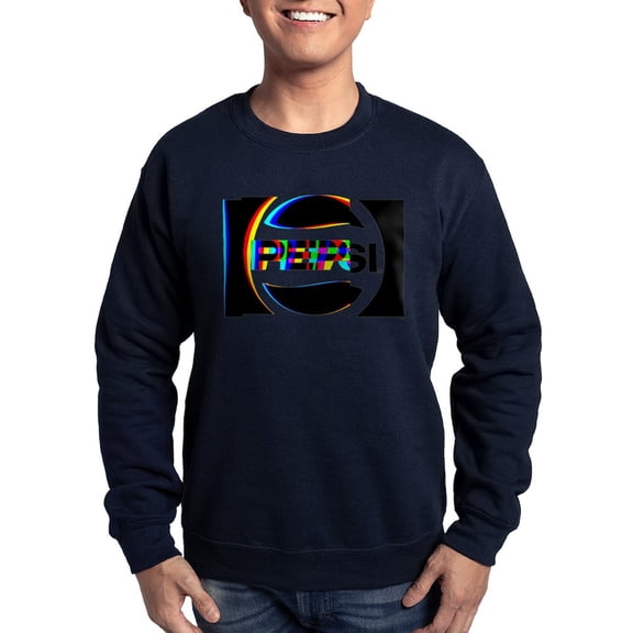 CafePress - Pepsi Logo Glitch Sweatshirt - Classic Crew Neck Sweatshirt