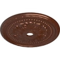 thumbnail image 3 of 31 1/2"OD x 3 5/8"ID x 1 3/4"P Palmetto Ceiling Medallion (Fits Canopies up to 7 5/8"), Hand-Painted Copper Penny, 3 of 5
