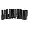 thumbnail image 2 of Socket,Set 10-piece Socket Carbon Steel With Cr-v Material With Drive Socket Set 10-piece Socket Sizes 8-19mm Carbon Steel 1/2 Inch Drive Inch Adapter Cr-v And 3/8 Inch Dsfen 3/8 Inch Adapter, 2 of 7