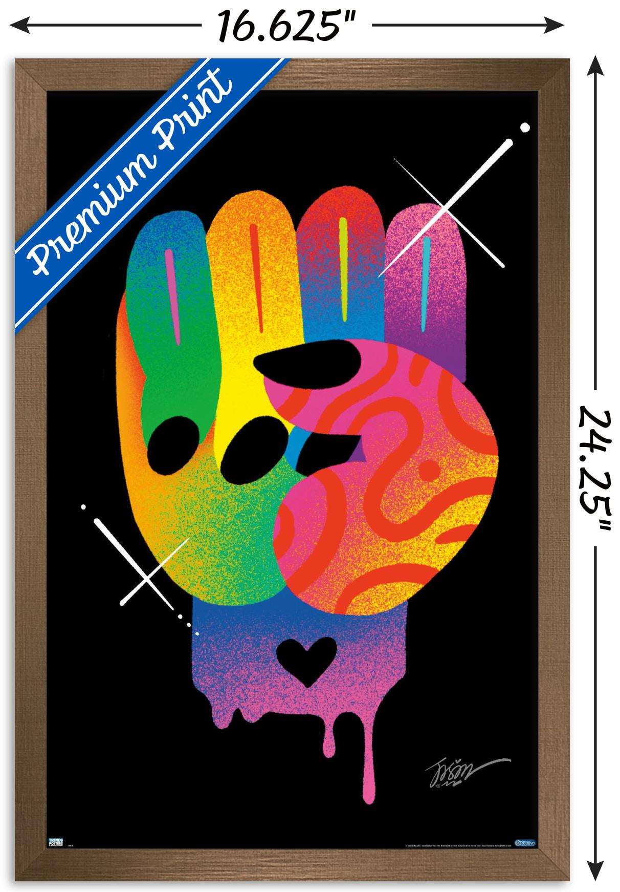 Jason Naylor - Fist of Color Wall Poster, 14.725" x 22.375", Framed