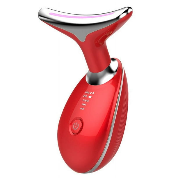 Dispositivo facial antiarrugas rojo, dispositivo de belleza ANLAN, 145-115-60 mm.Dispositivo de belleza para el cuidado de la piel con masaje EMS de estiramiento facial, tonificación facial reaf