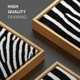 thumbnail image 4 of IDEA4WALL Framed Canvas Wall Art Abstract Zebra Portrait Animals Patterns Digital Art Minimalism Modern Closeup Fun Black and White for Living Room, Bedroom, Office, 4 of 5