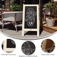 thumbnail image 4 of 40x20 Solid Wood A-Frame Sign White Double-Sided Magnetic Board, Chalkboard Menu Board, for Restaurants, Cafés, Weddings - Heavy Duty Hinges, 4 of 6