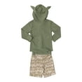 thumbnail image 2 of Disney's Boy's Star Wars The Mandalorian Baby Yoda Hoodie & Shorts Set (4T), 2 of 2