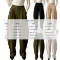 thumbnail image 3 of BRELIL Women's High Waisted Trousers with Pockets Solid Elegant Office Long Palazzo Pants Casual Loose Dress Pants for Work Fall Winter Outfits, Army Green L, 3 of 5
